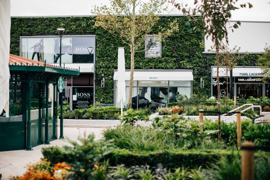 Living Green Wall Vertical Planting at Ashford Designer Outlet