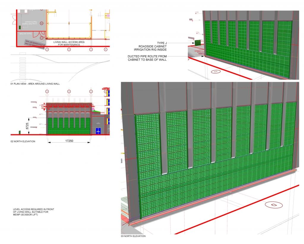 Example of Living Wall Construction Drawings