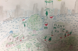 One student entry and vision of their future city