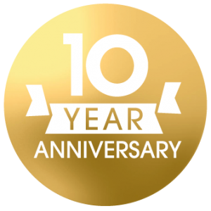 Biotecture Living Walls 10 Year Anniversary Badge