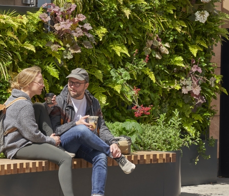 Biotecture, PlantBox living walls, Canary Wharf Estate, Reuters Plaza