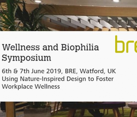 BRE Biophilic Office Project Wellness and Biophilia Symposium event banner