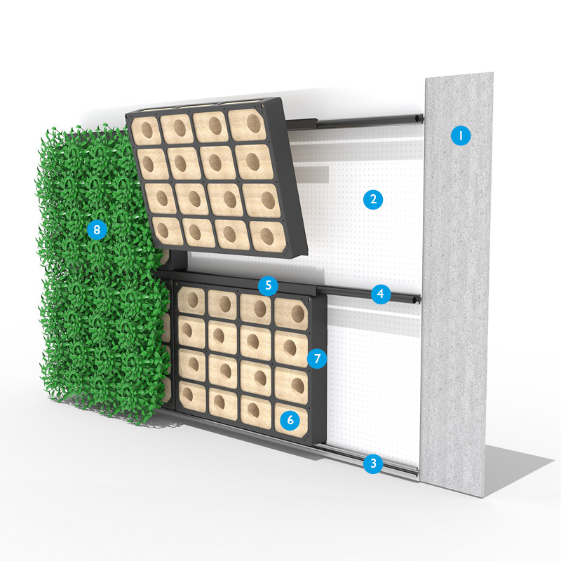 BioPanel living wall system specification diagram