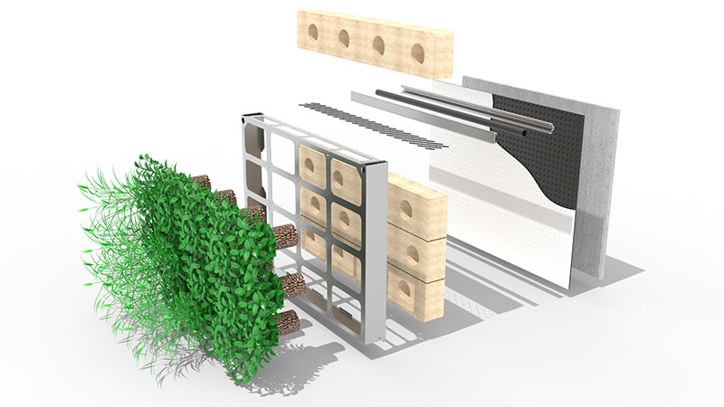 BioPanel living wall system build-up