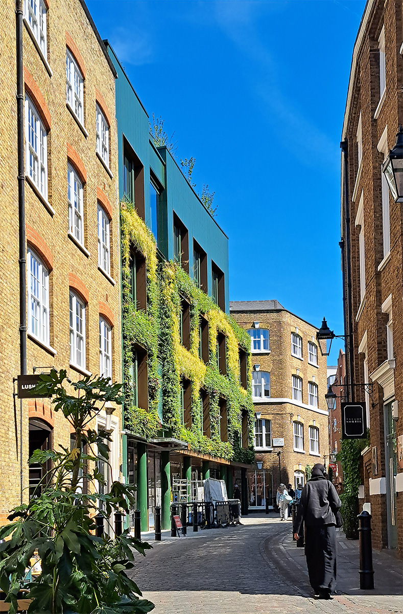 Floral street living wall
