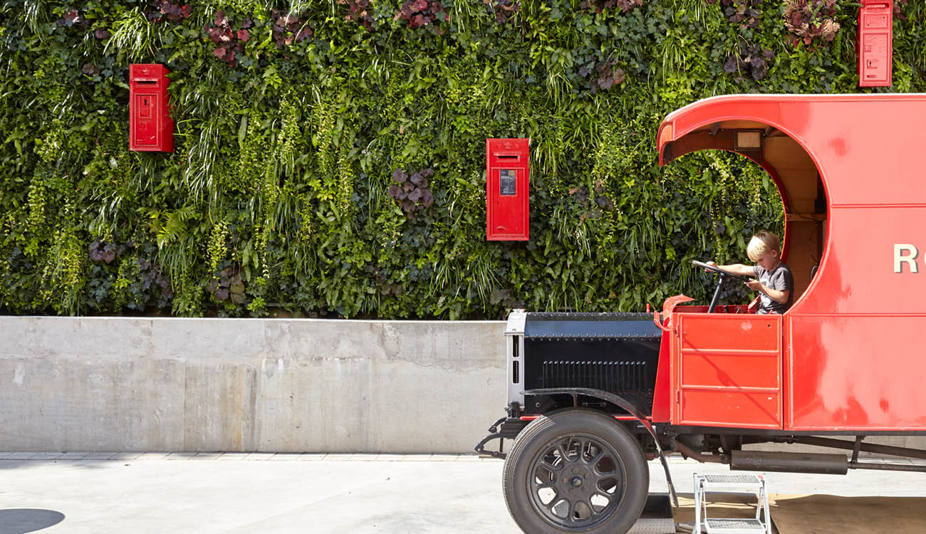 Living wall at the Postal Museum
