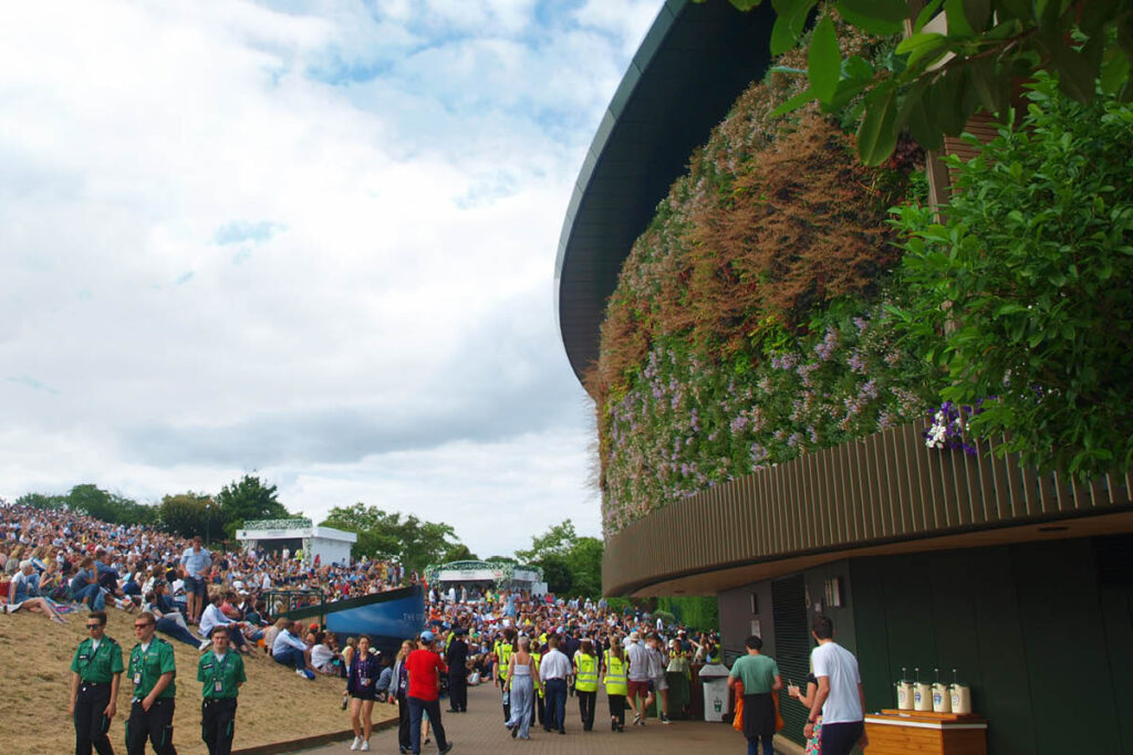 living walls on No1 Court Wimbledon