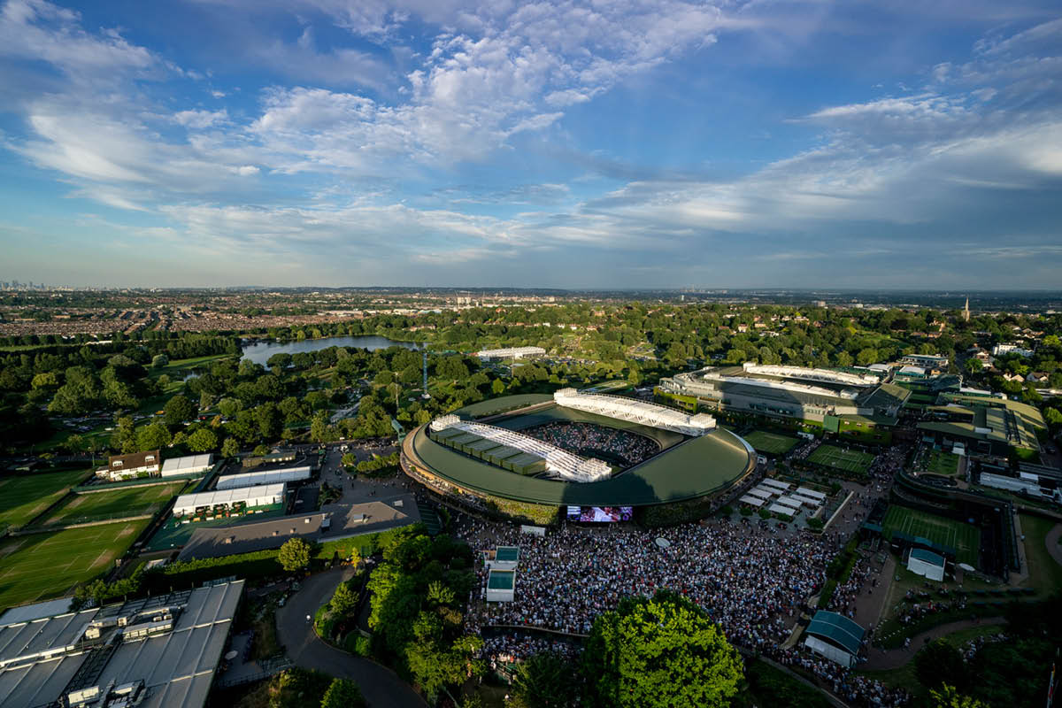 Ariel view All England Tennis Club