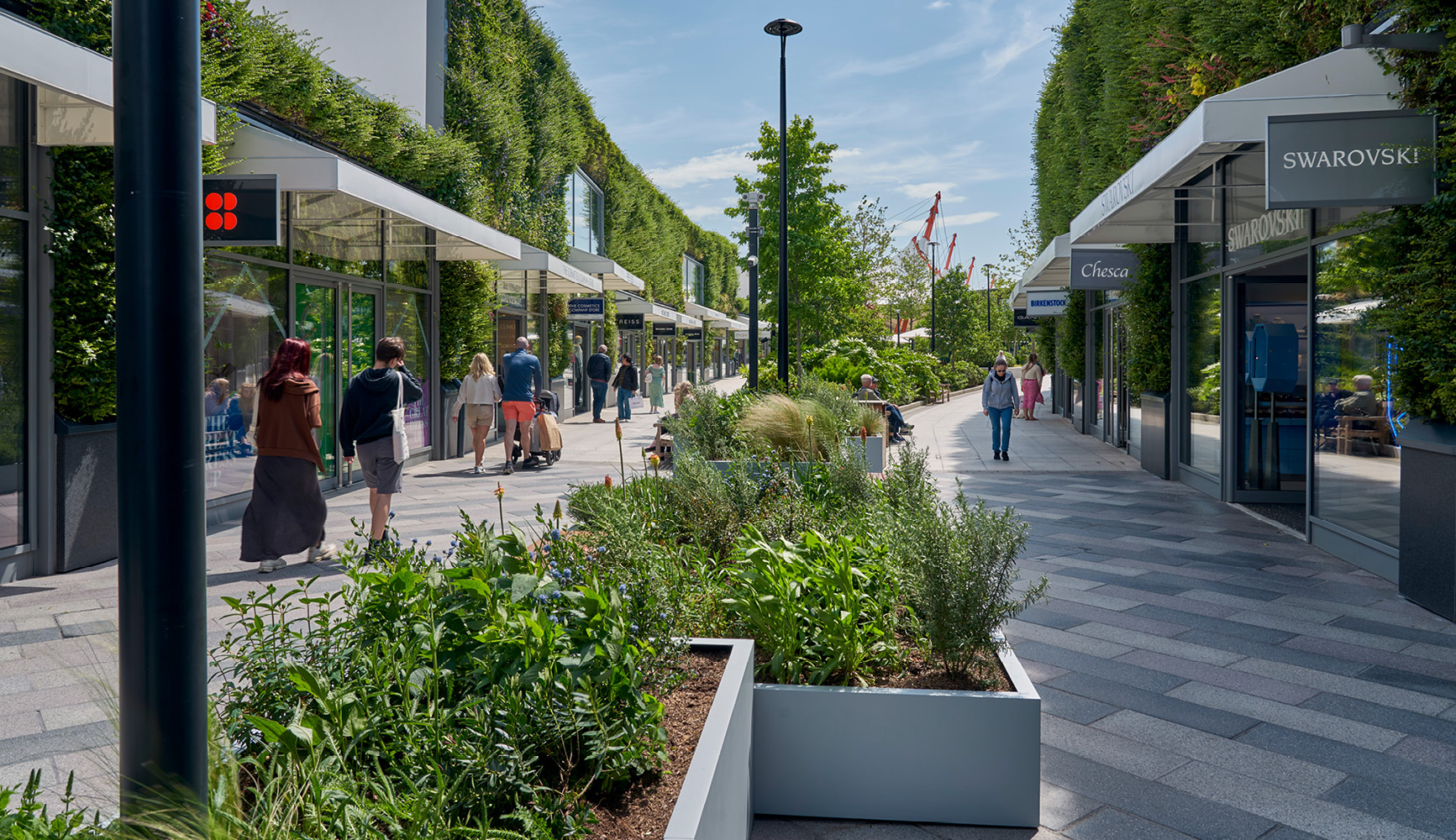 Living cladding at McArthurGlen Designer Outlet